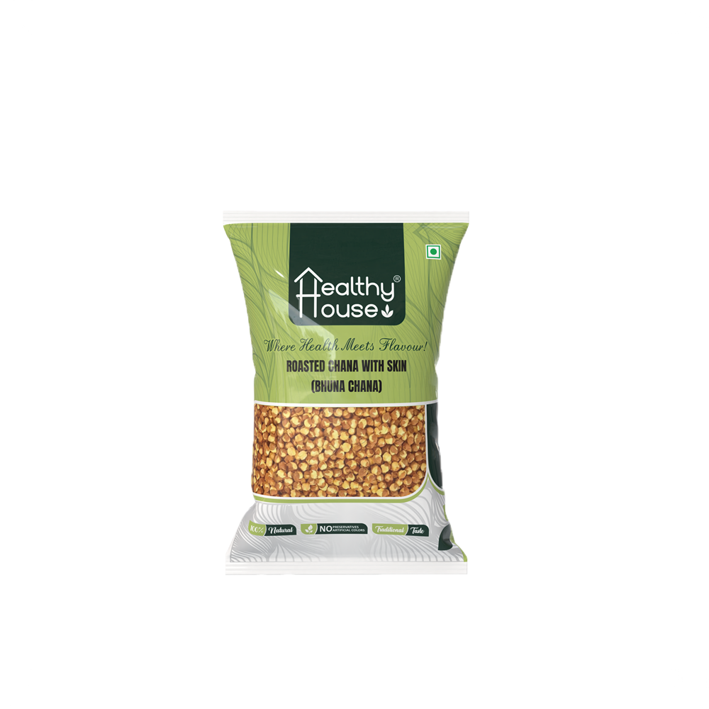 Healthy House Roasted Chana With Skin (Bhuna Chana) - 500 g